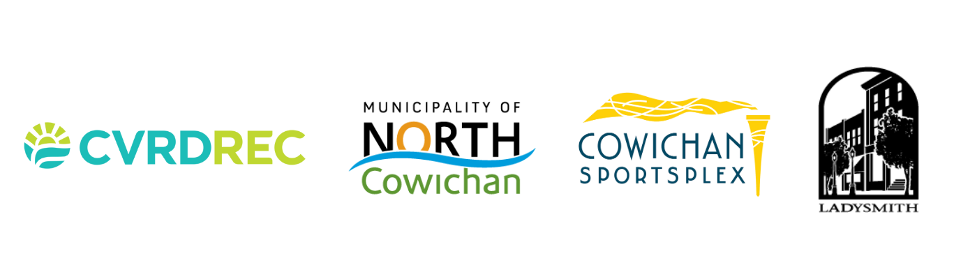 Logos from CVRD Rec, North Cowichan, Sportsplex, and Ladysmith